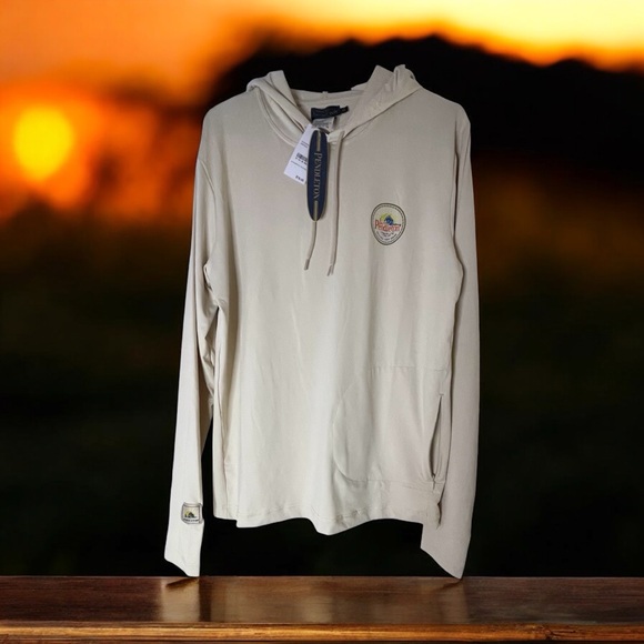 Surf Pendleton Unisex Long Sleeve Hooded Tee Logo Rash Guard sun cream Medium - Picture 1 of 12